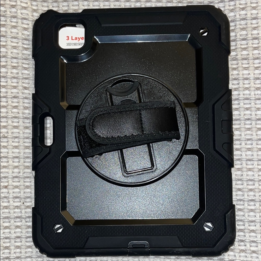 Black Multi-Functional Tablet Case With Carrying Strap - Picture 3 of 4
